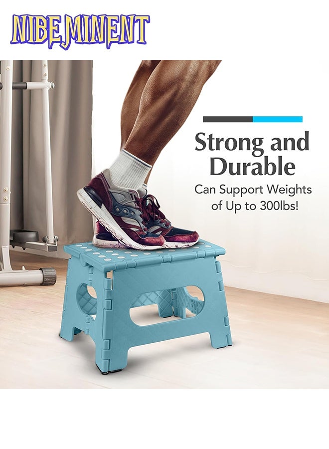 NIBEMINENT Folding Step Stool is Sturdy Enough to Support Adults and Safe Enough for Kids. Opens Easy with One Flip. Great for Kitchen, Bathroom or Bedroom - Image 4
