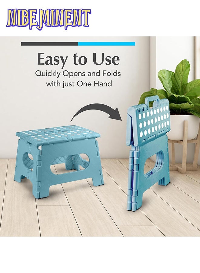 NIBEMINENT Folding Step Stool is Sturdy Enough to Support Adults and Safe Enough for Kids. Opens Easy with One Flip. Great for Kitchen, Bathroom or Bedroom - Image 3