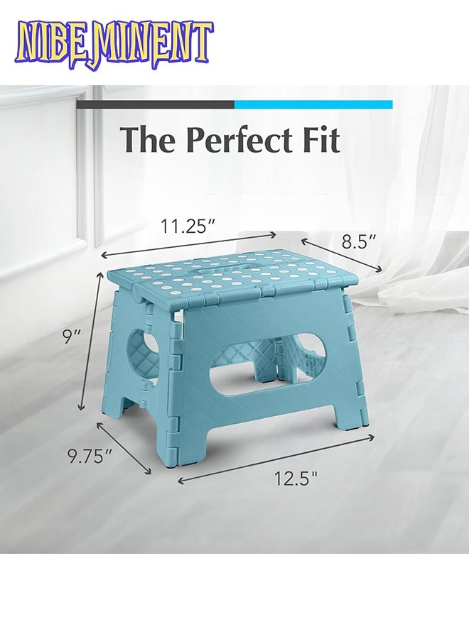 NIBEMINENT Folding Step Stool is Sturdy Enough to Support Adults and Safe Enough for Kids. Opens Easy with One Flip. Great for Kitchen, Bathroom or Bedroom - Image 5