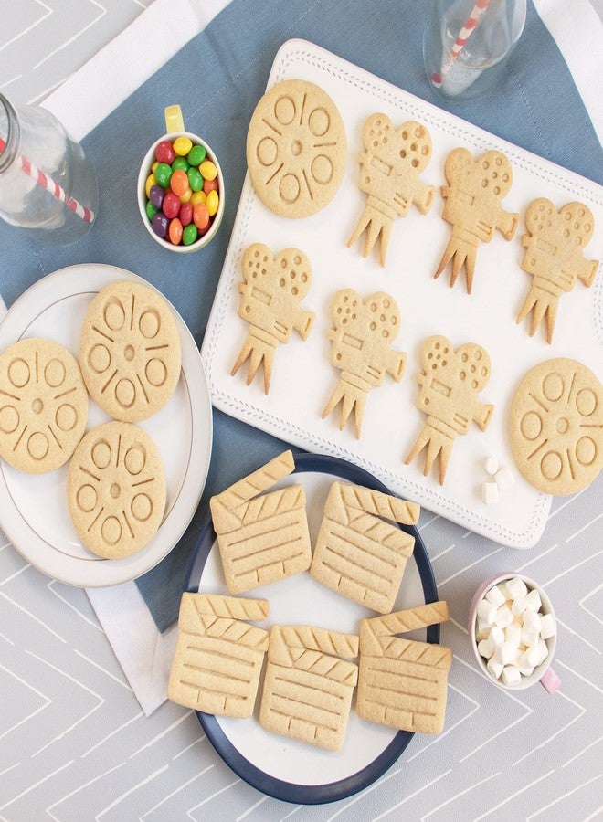 Bakerlogy Set of 3 Movie themed cookie cutters (Designs: Movie Reel, Video Camera, and Clapboard), 3 pieces - Bakerlogy - Image 5