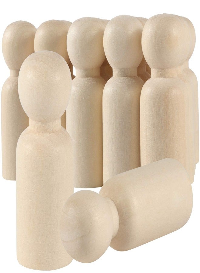 ZEONHAK 120 Pack Unfinished Wooden Peg Dolls, 2.6 Inch Wooden Figures, Wood Peg Doll Bodies for DIY Arts Crafts Wedding Party Home Decoration - Image 1