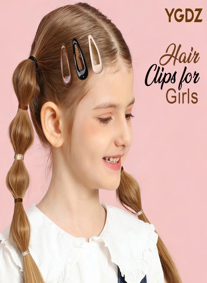 YGDZ 550 Pack Hair Barrettes Kit, 2 Inch Snap Hair Clips For Women 50 PCS, Elastic Rubber Bands for Hair 500 PCS, Metal Hair Clips, Hair Accessories for Women Girls, 5 Colors - Image 4