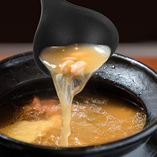 Ecerangus Silicone Soup Ladle Spoon Set of 2,Silicone Nonstick Large Skimmer Slotted Spoons ,Kitchen Ladle Strainer Spoons Heat Resistant Cooking Utensil for Cooking Stirring Serving Draining Frying - Image 4