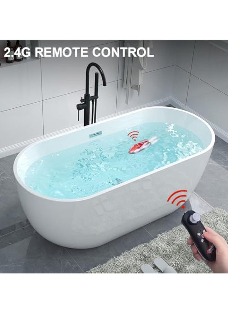 KASTWAVE Mini Remote Control Boat, Fast RC Boat, with Bright Light, Outdoor Adventure Electric RC Racing Boats, with Stunt and Roll, Multideirection and Adjustable Speeds for Pools, Baths, Lakes - Image 5