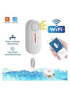 UanTii Smart Water Leak Sensor with Sound Alarm Tuya WiFi  Water Overflow Level Detector Wireless Flood Leakage Sensor Remote Monitor  through Smart Life App