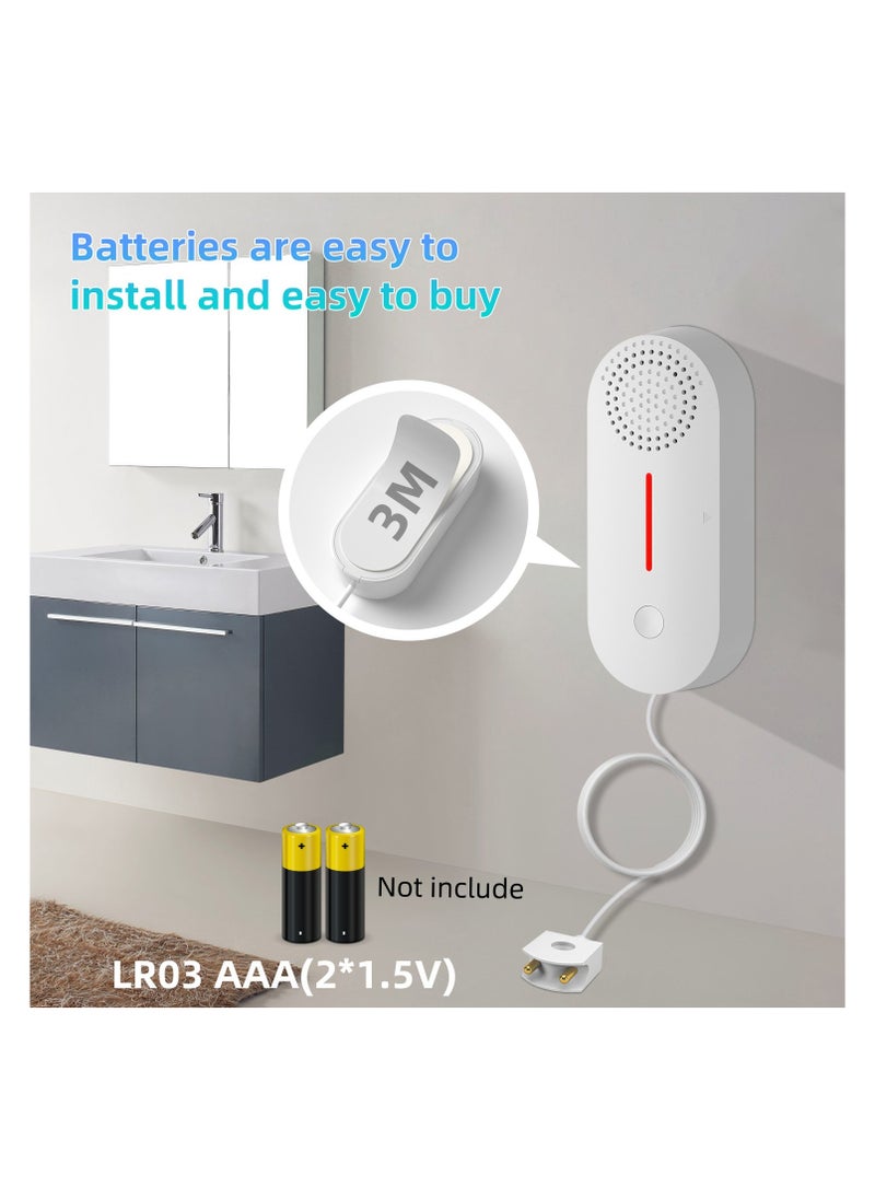 UanTii - UanTii Smart Water Leak Sensor with Sound Alarm Tuya WiFi  Water Overflow Level Detector Wireless Flood Leakage Sensor Remote Monitor  through Smart Life App - Image 1