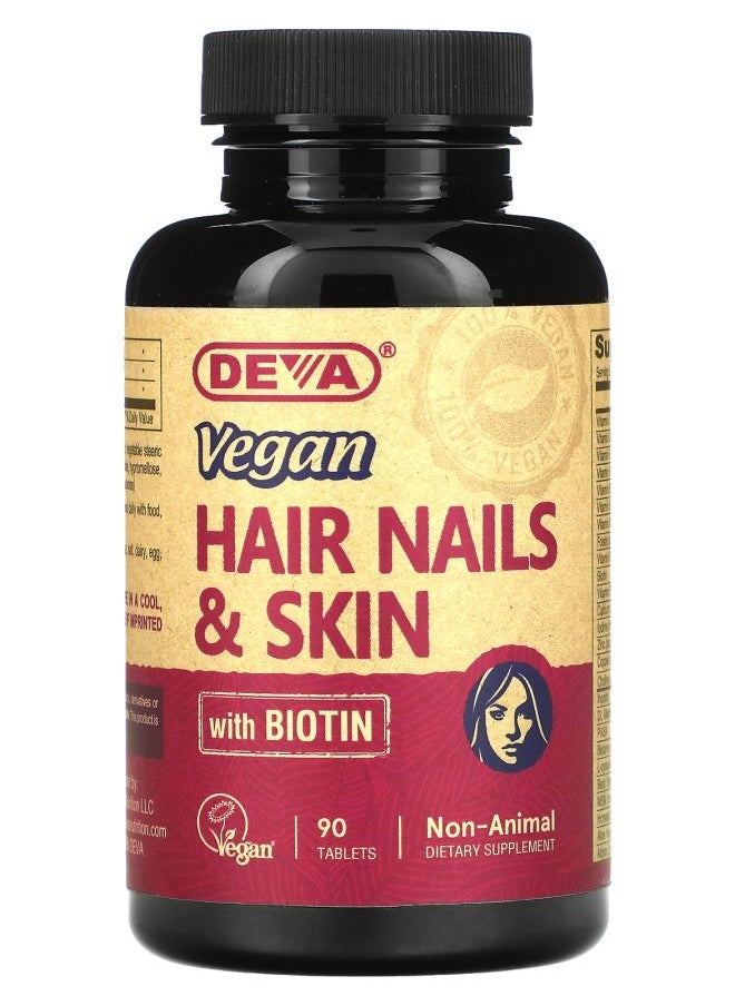 Deva Vegan Hair Nails & Skin with Biotin 90 Tablets 