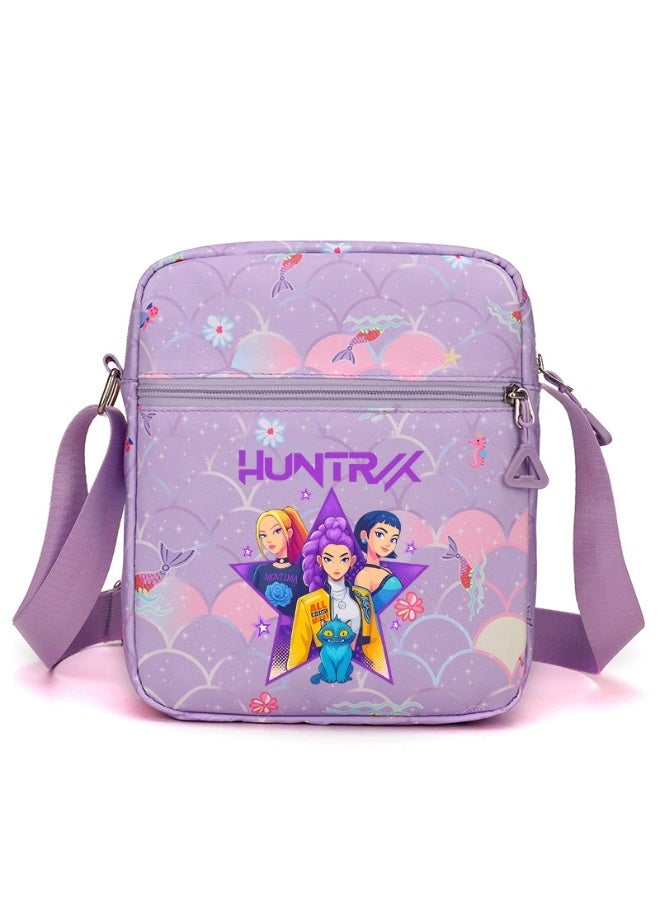 general K-pop Demon Girl Group Print Shoulder Bag for Women Crossbody Bag Schoolbag for Students Campus Bag