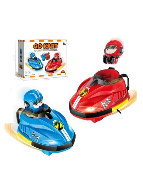 Two person remote control battle collision car parent-child interaction go kart drift catapult children's toy, dynamic music, and cool lighting. Come and have a happy game with your child