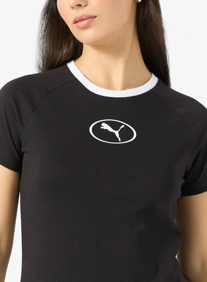 PUMA puma black Graphic Logo T-Shirt for Women | Best Price UAE