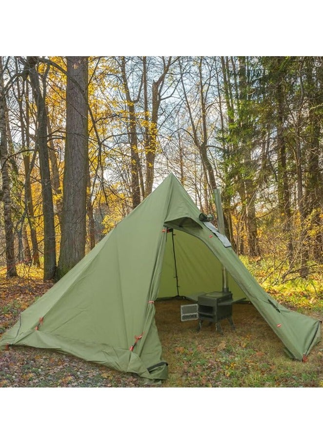 Arabest 3 Person Lightweight Tipi Hot Tent with Fire Retardant Flue Pipes Window Tents for Family Team Outdoor Backpacking Camping Hiking - Image 2