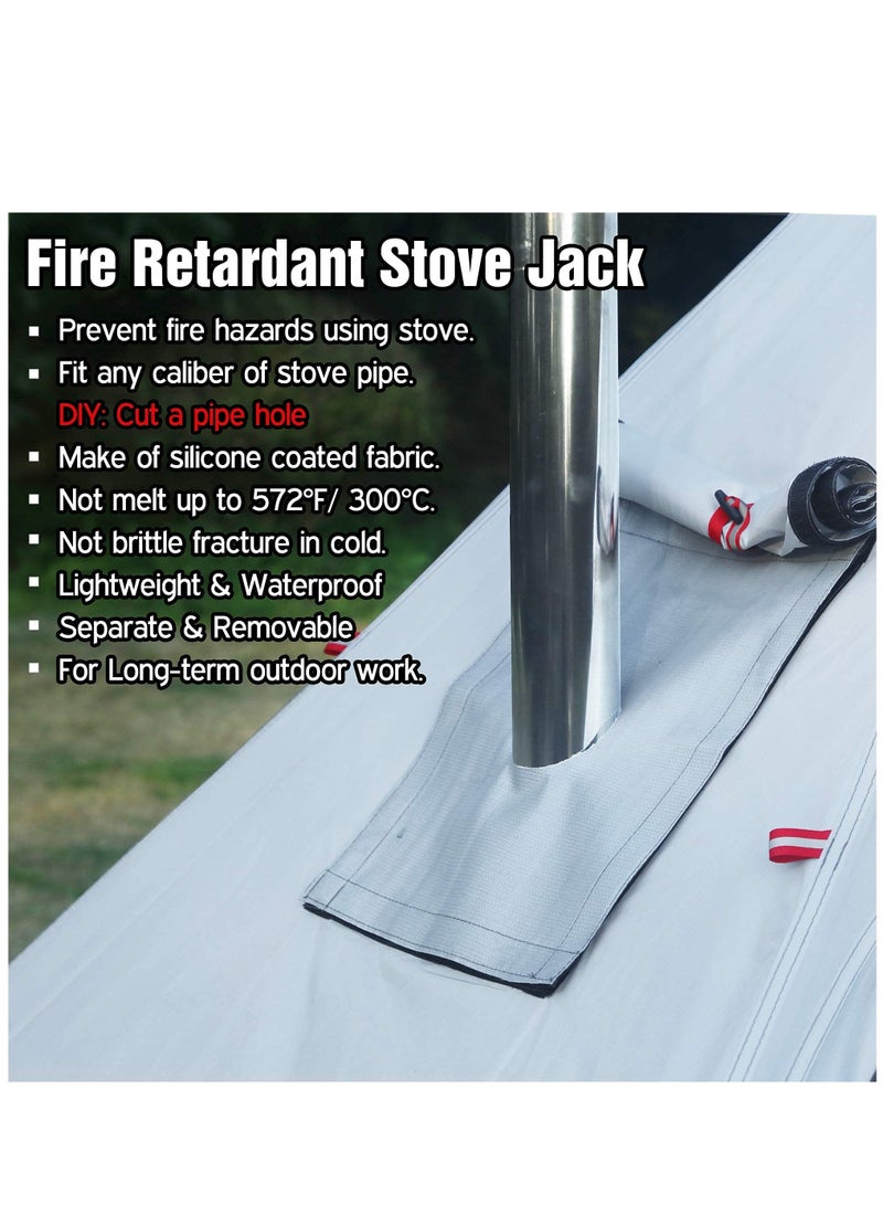 Arabest 3 Person Lightweight Tipi Hot Tent with Fire Retardant Flue Pipes Window Tents for Family Team Outdoor Backpacking Camping Hiking - Image 5