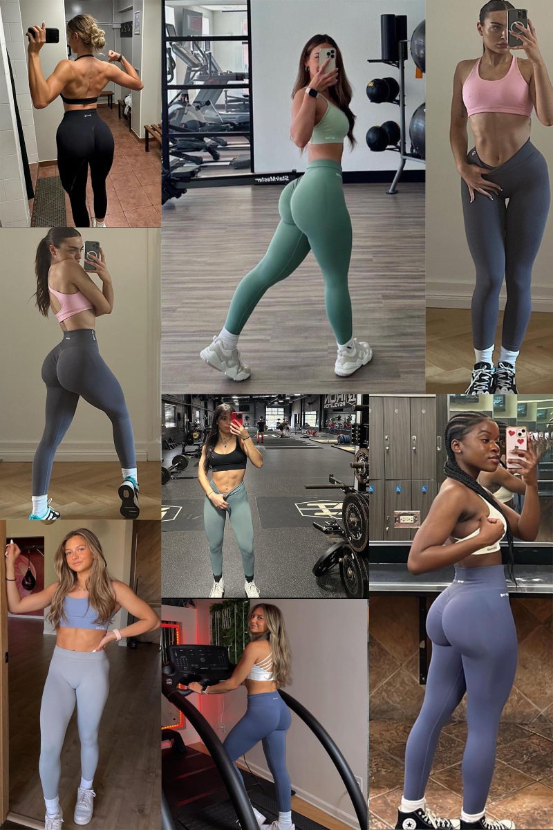 JOYSPELS Workout Leggings for Women Booty Lifting Leggings Gym Scrunch High Waist Non See Through Tummy Control No Front Seam Pants Black S - Image 3