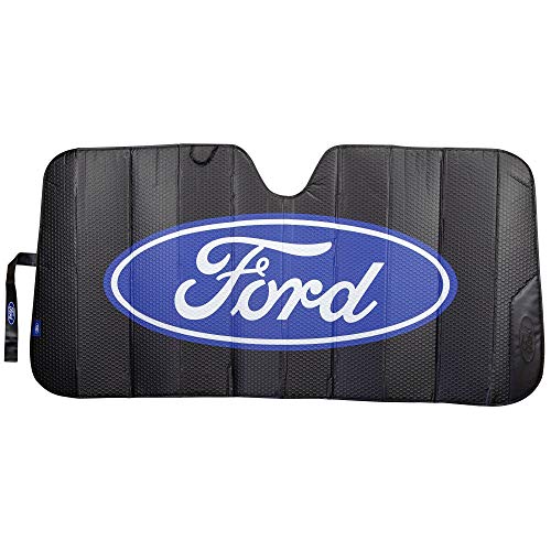 Plasticolor 003858R01 Black Matte Finish Car Truck or SUV Front Ford Logo Windshield Sunshade - Image 1