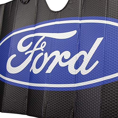 Plasticolor 003858R01 Black Matte Finish Car Truck or SUV Front Ford Logo Windshield Sunshade - Image 2