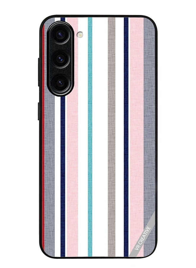 VR CREATIVE Protective Case Cover For Samsung Galaxy S23 Plus Strips Design Multicolour - Image 1