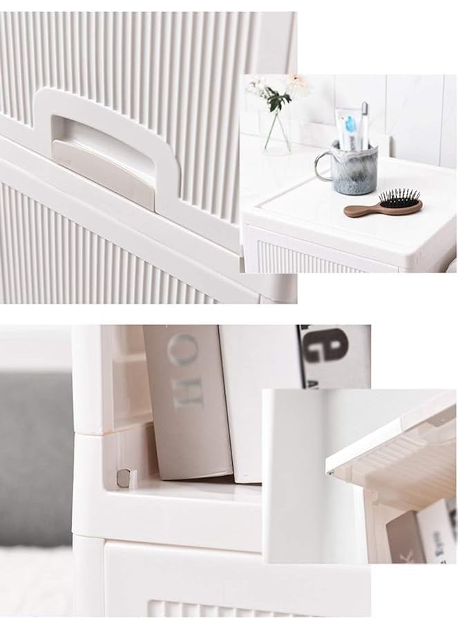 Krishn Kunj KRISHN KUNJ 1 Units Plastic Cupboard for Clothes Plastic Cabinet for Storage Foldable Wardrobe for Clothes Plastic Cloth Rack for Storage Clothes Storage Cabinet Plastic Modular Drawer Storage Box 1  - Image 4