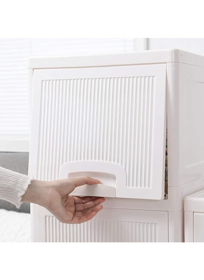 Krishn Kunj KRISHN KUNJ 1 Units Plastic Cupboard for Clothes Plastic Cabinet for Storage Foldable Wardrobe for Clothes Plastic Cloth Rack for Storage Clothes Storage Cabinet Plastic Modular Drawer Storage Box 1  - Image 3