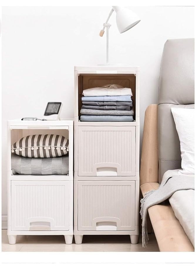 Krishn Kunj KRISHN KUNJ 1 Units Plastic Cupboard for Clothes Plastic Cabinet for Storage Foldable Wardrobe for Clothes Plastic Cloth Rack for Storage Clothes Storage Cabinet Plastic Modular Drawer Storage Box 1  - Image 2