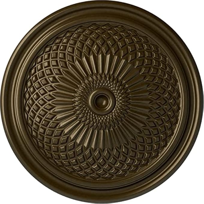 CM22TNBRS TRINITY CEILING MEDALLION, 22"OD X 1 3/4"P (FITS CANOPIES UP TO 3"), HAND-PAINTED BRASS - Image 1