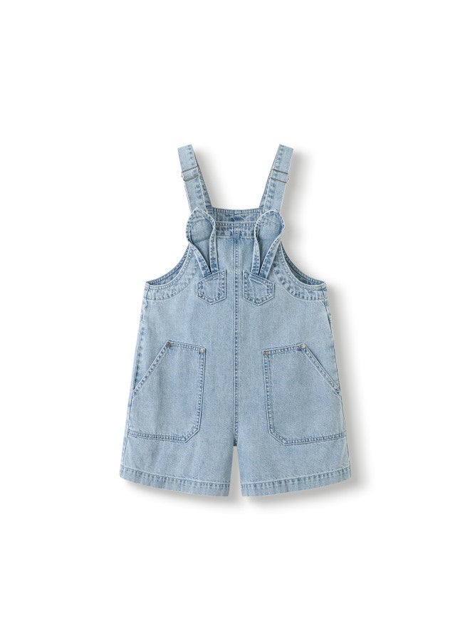 Balabala Lightweight Kids Pants Girls' Denim Pants Summer Breathable Comfortable Pants Overalls Cute And Playful Breathable Comfortable - Image 2