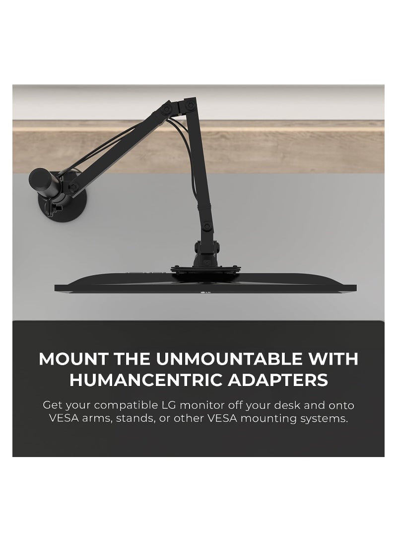 ELTERAZONE VESA Mount Adapter for LG Monitors 24MP58VQ, 24MP58VQ-P, 24MP59HT, 24MP59HT-P, 24MP60VQ, 27MP58VQ, 27MP58VQ-P, VESA Adapter Bracket Mounts Monitor to VESA Stand, Arm or Desk Mount