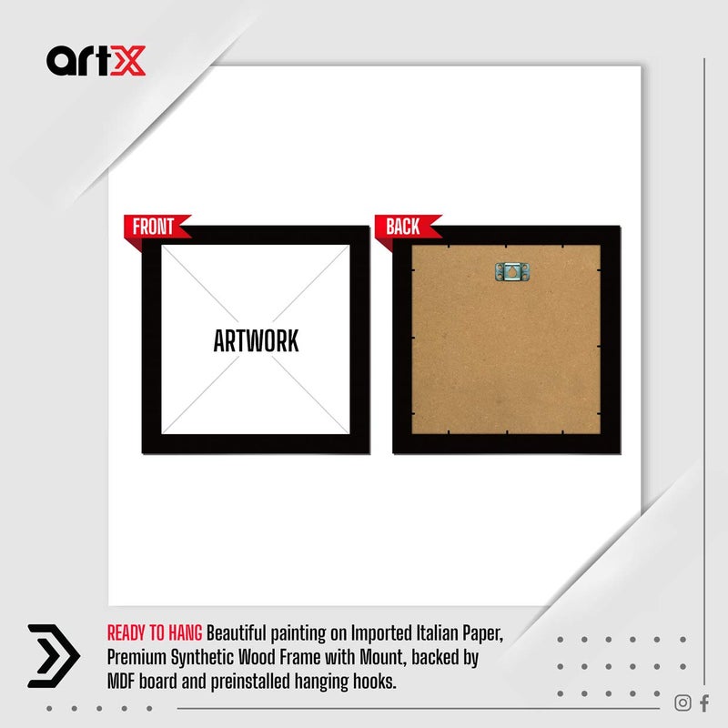 ArtX إطار فني لاقتباسات تحفيزية من ArtX لجدران غرفة المعيشة - متعدد الألوان 13 × 13 بوصة مجموعة من 1 فقط جربه - Image 5