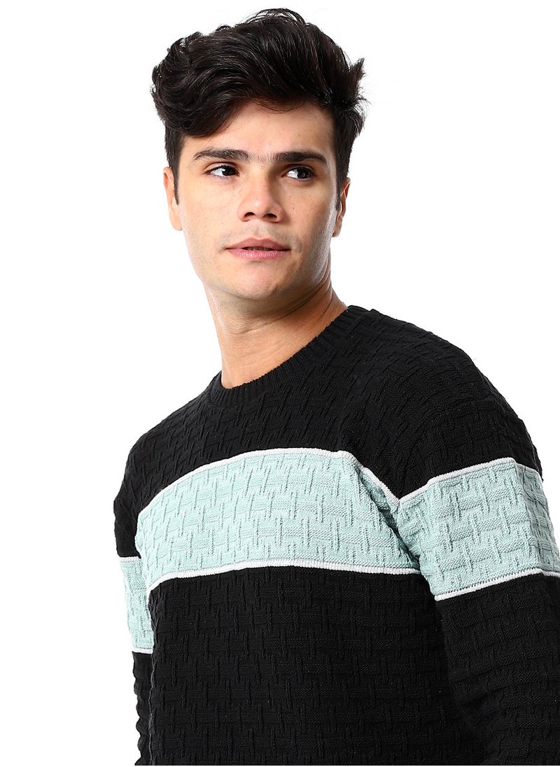 Caesar - Wool Mens Pullover With Multi Design - Image 1