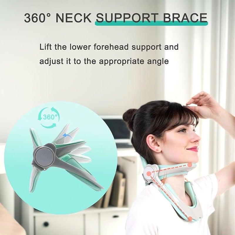 BTKASN 360°Adjustable Neck Brace for Posture Correction, Cervical Neck Traction Device for Neck Pain and Support, Neck Stretcher Neck Decompression Devices for Forward Head Posture Correction - Image 4