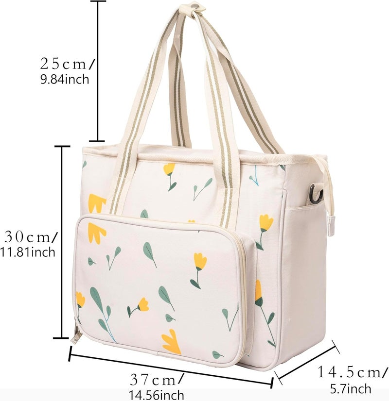 Peirich Embroidery Starter Kits Embroidery Storage Organizer Bag with Embroidery Floss Embroidery Hoop Aida Cloth Cross Stitch Kits for Beginner Adults - Image 2