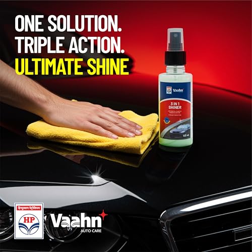 HP Vaahn 3-in-1 Shiner – 100ml | Cleans, Shines & Protects Dashboards, Tyres & Plastic Surfaces | Dust Repellent, UV Protection, Professional Finish - Image 2