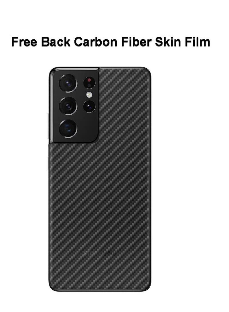 Ibywind Samsung Galaxy S21 Ultra 5g Screen Protector 6.8 Inch With Camer Lens Protector and Back Carbon Fiber Film Bubble Free Smart Film Tech 99 Percent Hd Clear Easy to Install - Image 3
