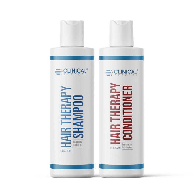 Clinical Effects Hair Therapy Shampoo and Conditioner Set - Hair Growth Shampoo and Conditioner for Thinning Hair - Biotin, Saw Palmetto, and DHT Blocking Ingredients - USA Made - 2 Bottles, 8 fl oz - Image 1
