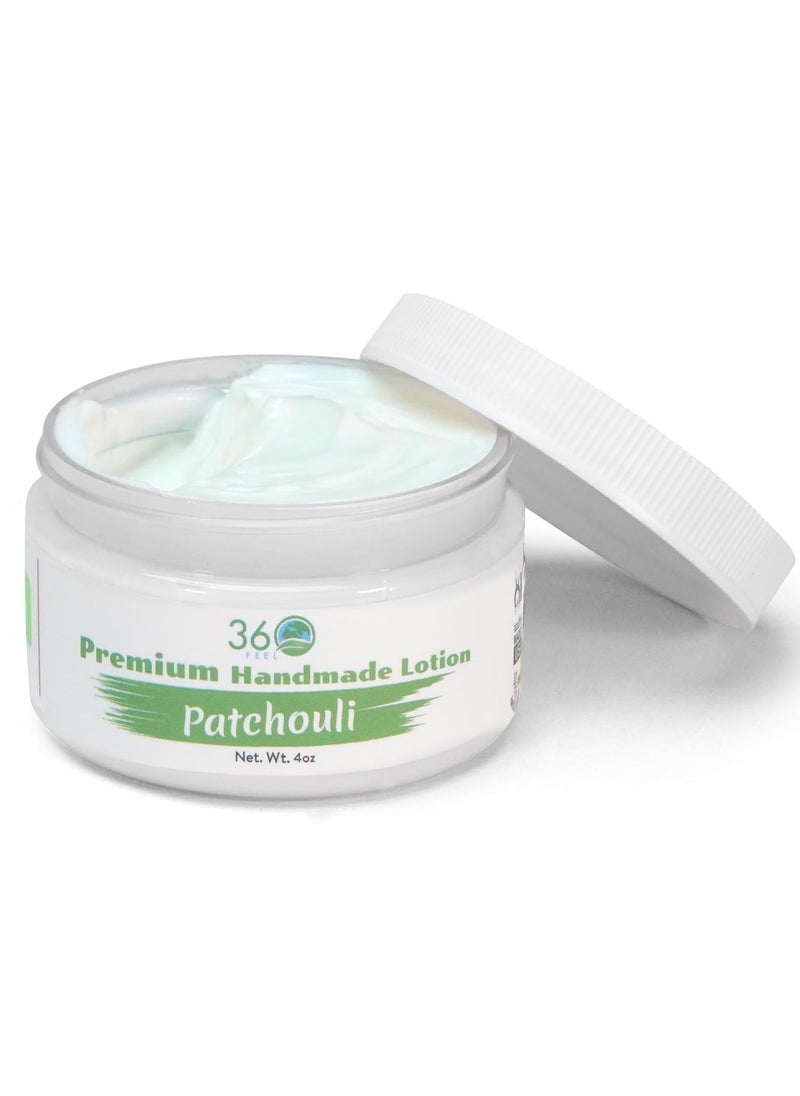 360Feel Patchouli Body Lotion - Hydrates with Coconut & Olive Oil, Plant-Based, Non-Greasy, Sensitive Skin, All Day Use 