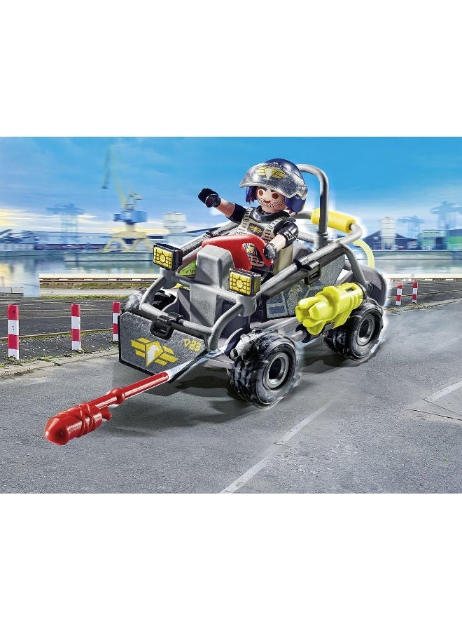 بلاي موبيل بلايموبيل وحدة تكتيكية – مجموعة لعب رباعية الدفع متعددة التضاريس مع شخصيات، مركبة رباعية الدفع، معدات وإكسسوارات للعب أكشن وخيالي | موديل 71147 | لعبة إبداعية للأطفال من عمر 4 سنوات فأكثر - Image 3