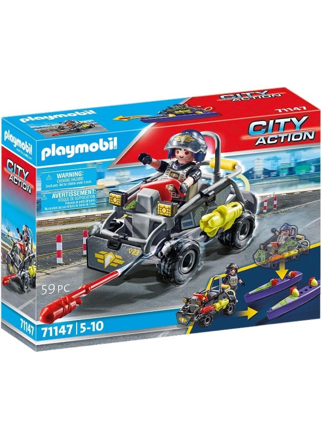 بلاي موبيل بلايموبيل وحدة تكتيكية – مجموعة لعب رباعية الدفع متعددة التضاريس مع شخصيات، مركبة رباعية الدفع، معدات وإكسسوارات للعب أكشن وخيالي | موديل 71147 | لعبة إبداعية للأطفال من عمر 4 سنوات فأكثر - Image 2