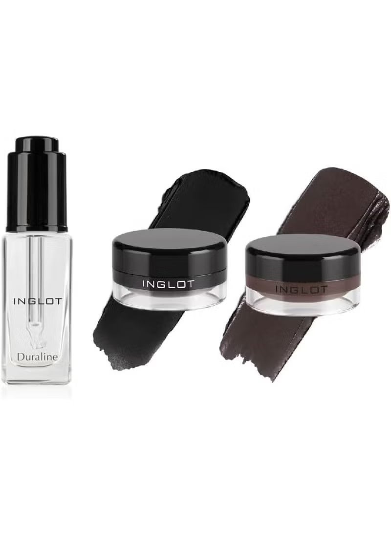 Inglot EMC Eye Definition Box – Gel 77 + Gel 90 + Duraline Makeup Mixing Liquid Clear 9 ml - Image 1
