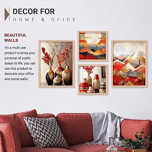 walllane - Modern Art Framed Painting For Bedroom, Living Room, Office | Painting For Wall Decoration (10 inch x 13 inch) Set Of 4 Cate- 008 - Image 5