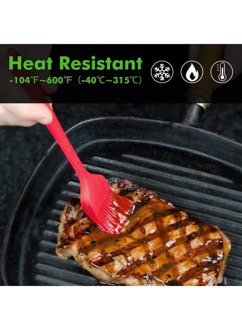 Sweet seven Versatile Silicone Basting Brushes - 2Pcs Heat Resistant Brushes for Baking, Cooking, BBQ Grilling - BPA Free Kitchen Brushes for Sauces, Butter, Oil - Stainless Steel Core Design - Image 4