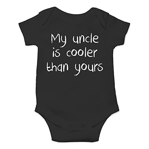 My Uncle is Cooler Than Yours Funny Baby Essentials Bodysuit Newborn Clothes Baby Romper Newborn Black