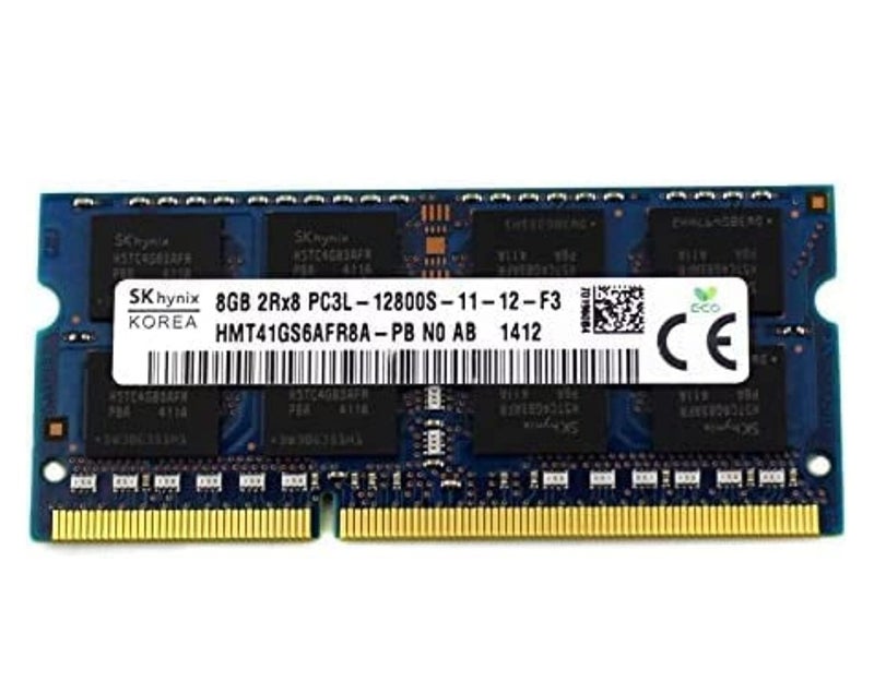 ذاكرة وصول عشوائي (RAM) للكمبيوتر المحمول سعة 8 جيجابايت من نوع DDR3، ذات 204 سن، من نوع PC3L-12800S بتردد 1600 ميجاهرتز، رقم الموديل HMT41GS6BFR8A-PB N0 AA - Image 1