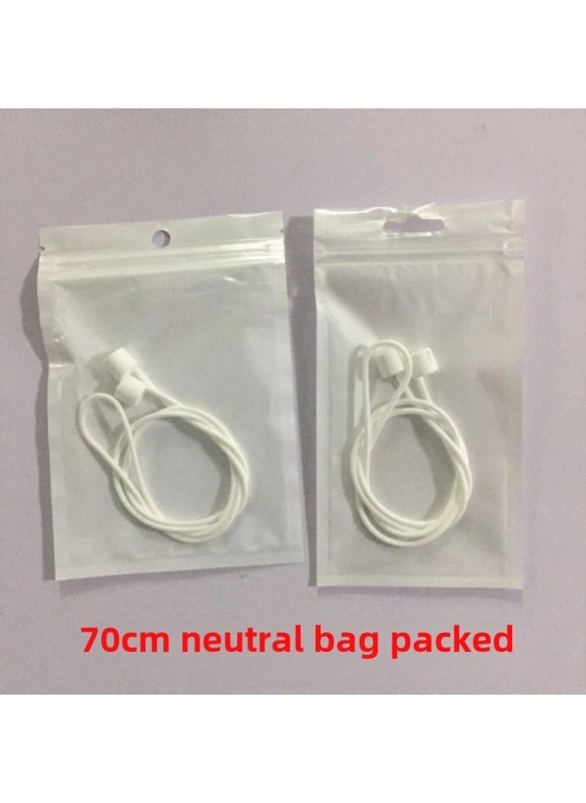 Generic Suitable For Airpods Silicone Anti-lost Rope Apple Pro123 Generation Wireless Bluetooth Headset Magnetic Anti-lost Lanyard-Color:70cm Neutral Bag Packed-Model:Pink  - Image 1