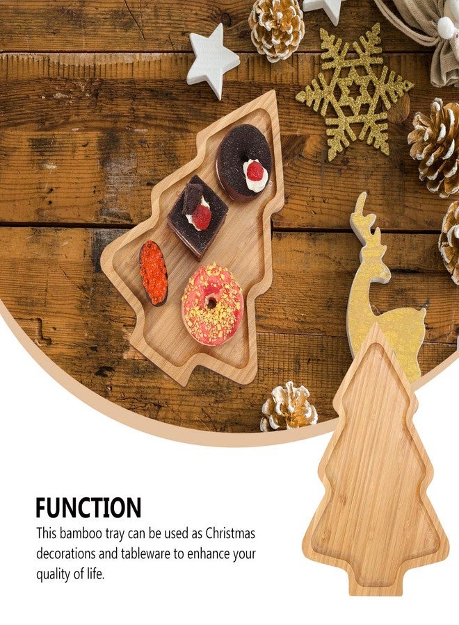 CARMELIT Christmas Tree Charcuterie Board Xmas Sushi Cutting Board Fruit Tray Holiday Cheese Board Xmas Tree Serving Board Kitchen Chopping Board Dessert Candy Dish - Image 2