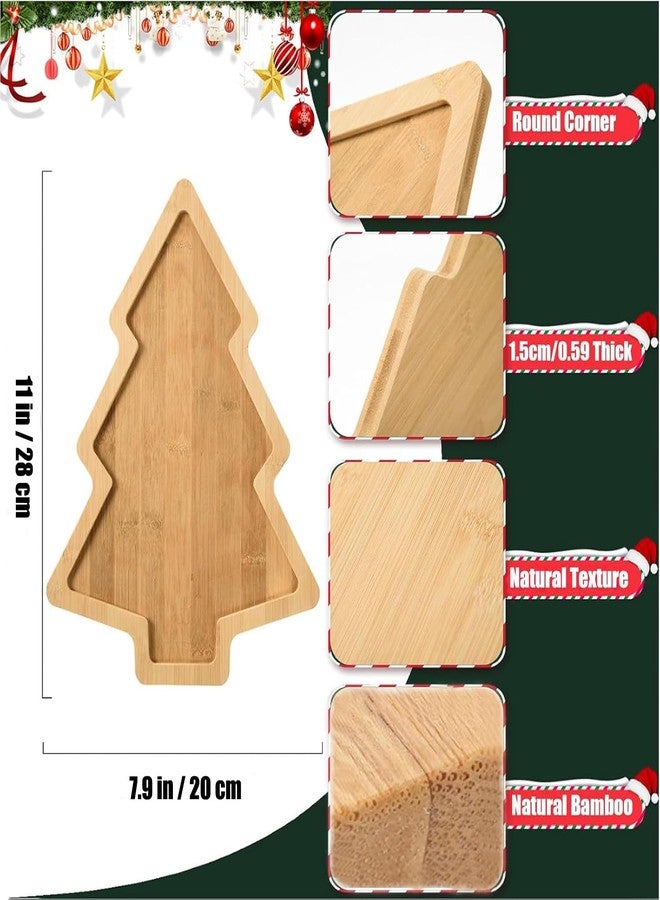 CARMELIT Christmas Tree Charcuterie Board Xmas Sushi Cutting Board Fruit Tray Holiday Cheese Board Xmas Tree Serving Board Kitchen Chopping Board Dessert Candy Dish - Image 3