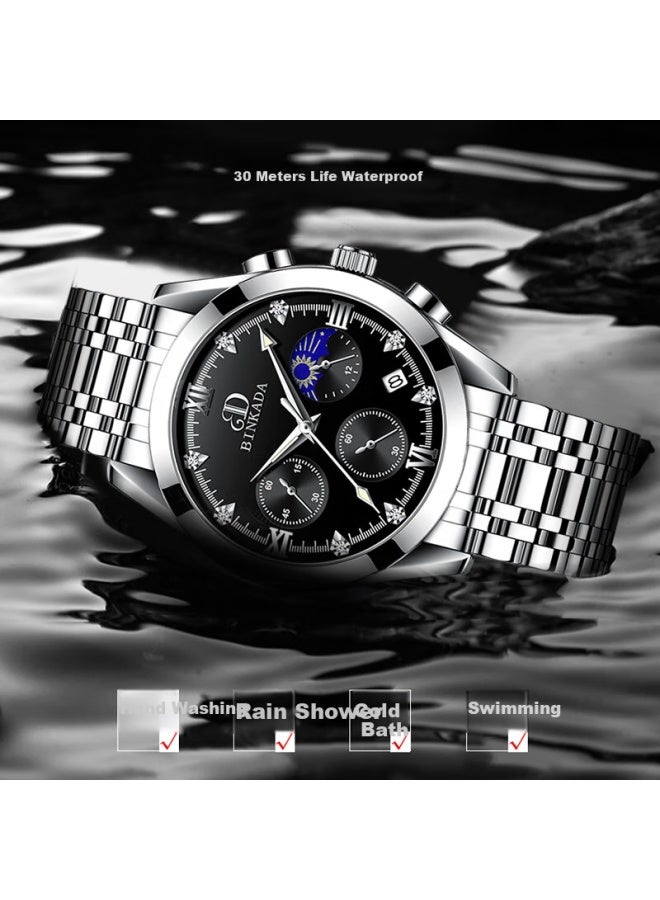 Binkada Men's Watch, Student Sports Fully Automatic Mechanical Style Top Ten Famous Watches, New Year Gift For Boyfriend Or Husband In Middle And High School - Image 2
