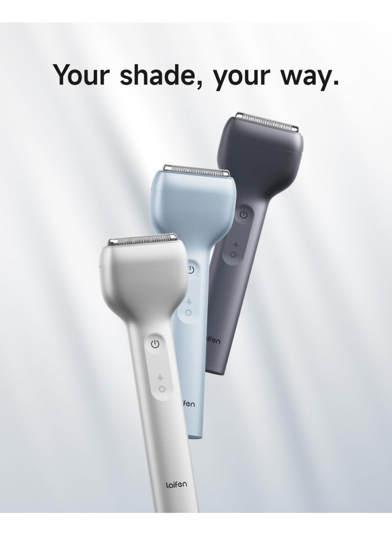 Laifen آلة حلاقة كهربائية Laifen T1 Pro بشفرة واحدة، سرعة عالية 12,000 قطع/دقيقة، ماكينة تشذيب شعر طويلة مع 3 واقيات، ماكينة حلاقة للرجال، ماكينة حلاقة رطبة وجافة، ماكينة حلاقة كهربائية مقاومة للماء IPX7 (سبايس غراي من سبائك الألمنيوم) - Image 2