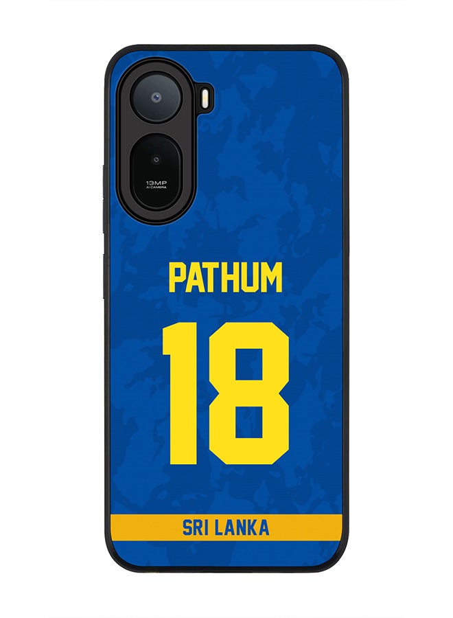 Stylizedd Rugged Case for Xiaomi Redmi A7 Pro 4G / Poco C81 / Poco C81 Pro / Poco C85x 5G- Slim Fit Hybrid Rubber Cover Sri lanka Pathum Nissanka, Jersey No 18