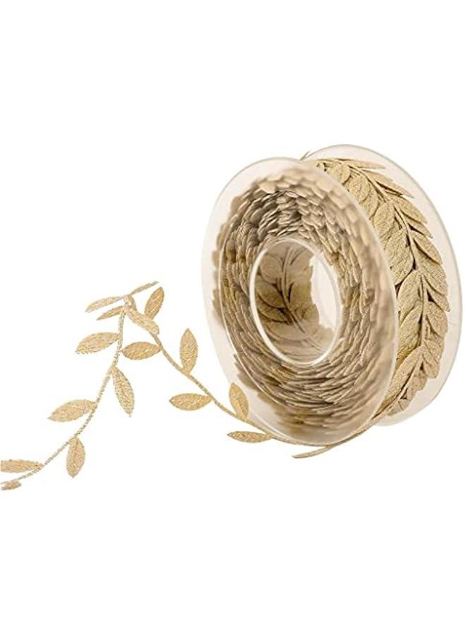Generic Lace Leaves Vine Garlands Ribbon Wedding Dress Bag DIY, Glod  - Image 4
