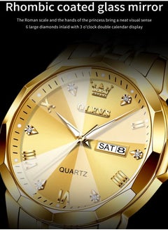 OLEVS Watches for Men Fashion Stainless Steel Quartz Analog Water Resistant Watch 9931  - Image 4