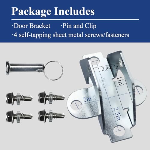 WFCYX 41A5047 Door Bracket for Garage Door Openers, Replacement Door Bracket Compatible with All Chamberlain, Craftsman and LiftMaster Models Made After 1993, with Pin and Clip & 4 Fasteners - Image 4